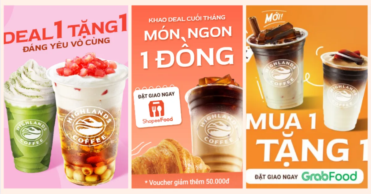 Chương trình khuyến mãi Highland Coffee Cần thơ