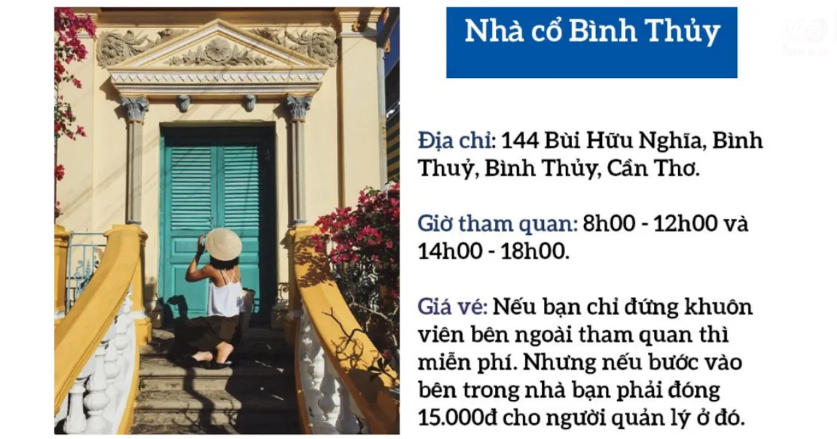 Giờ mở cửa và giá vé tham quan Nhà cổ Bình Thủy