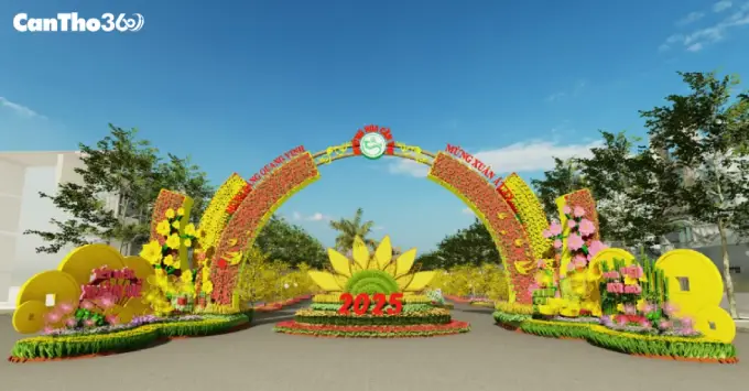 Nhộn nhịp không khí Tết rực rỡ tại Đường hoa Cần Thơ 2025