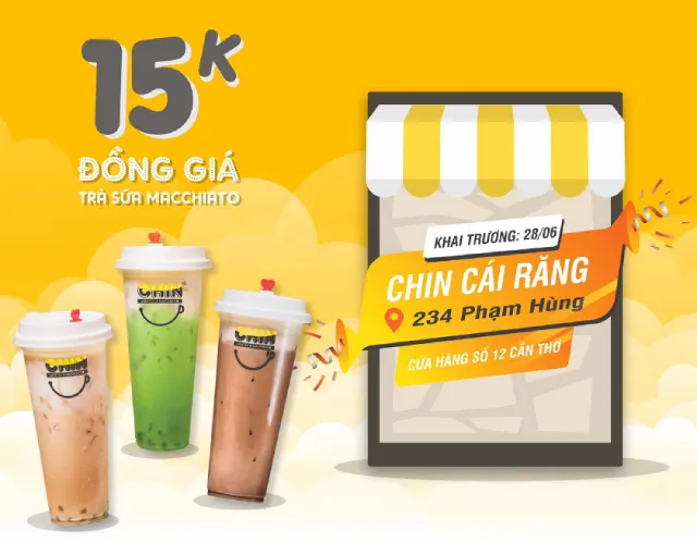 Chương trình khuyến mã Trà sữa Chin Cần Thơ mới nhất