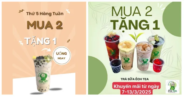Chương trình khuyến mãi tại Trà sữa Ếch Tea Cần Thơ mới nhất
