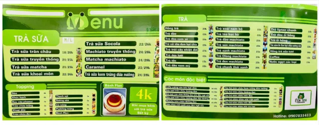 Menu Trà sữa Ếch Tea Cần Thơ có gì hấp dẫn?