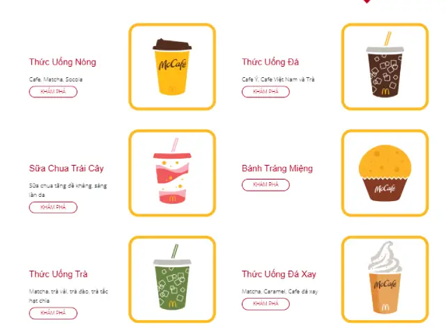 Menu mccafe MCDonal’s Cần Thơ có gì?
